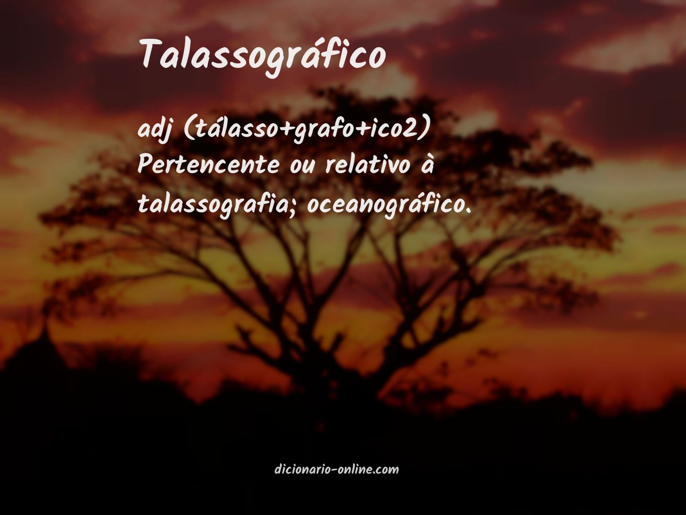 Significado de talassográfico