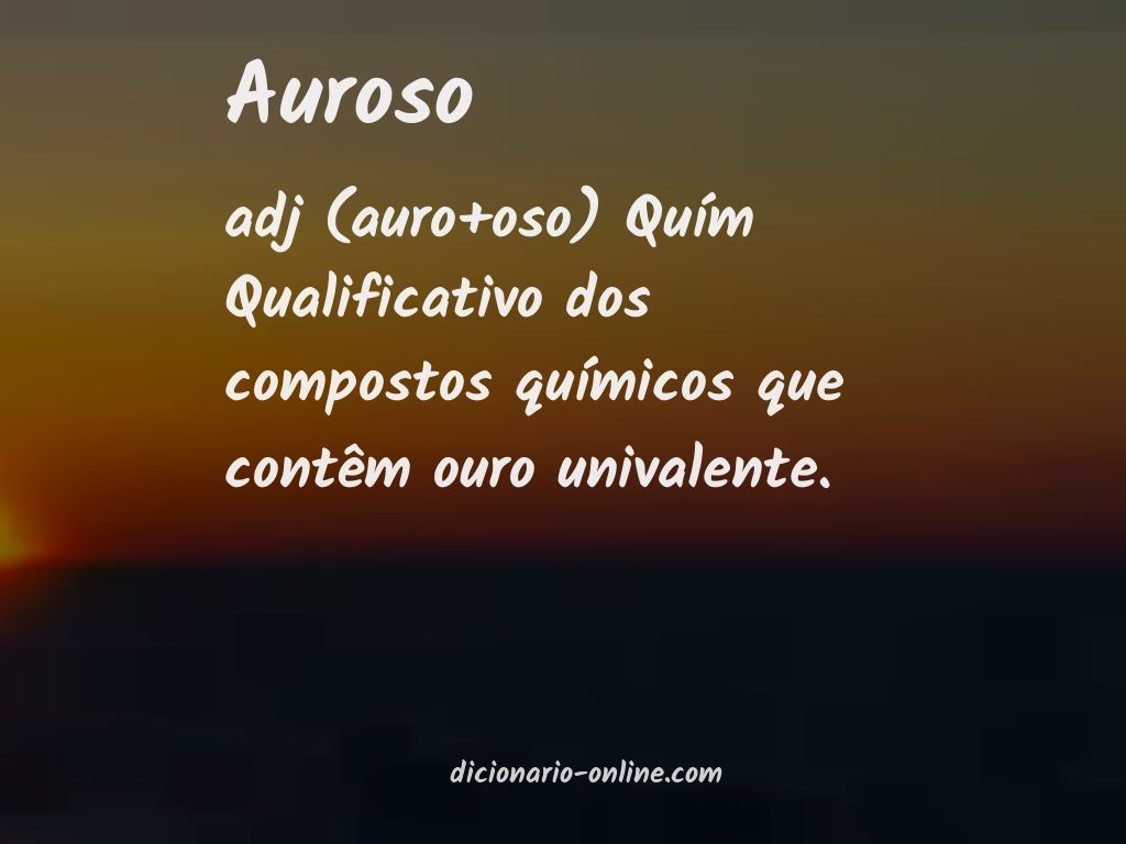 Significado de auroso