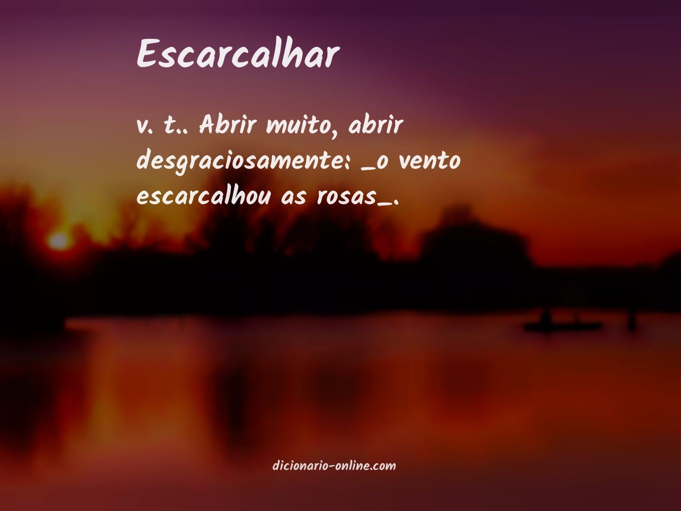 Significado de escarcalhar