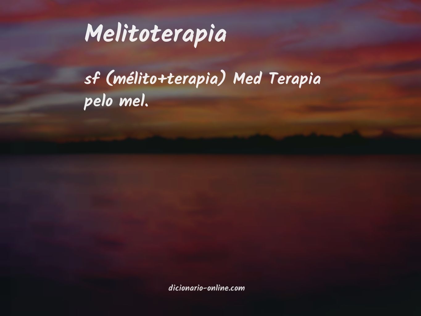 Significado de melitoterapia