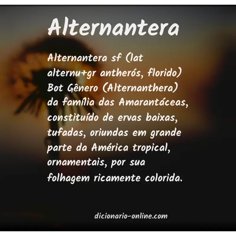 Significado de alternantera
