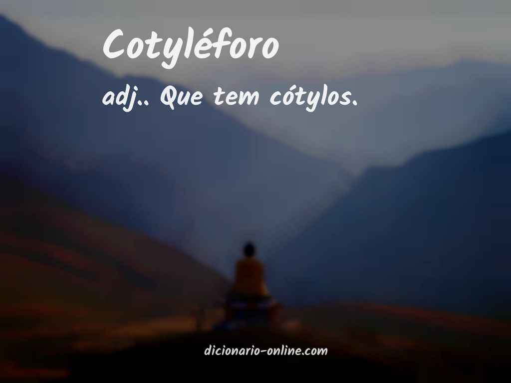 Significado de cotyléforo