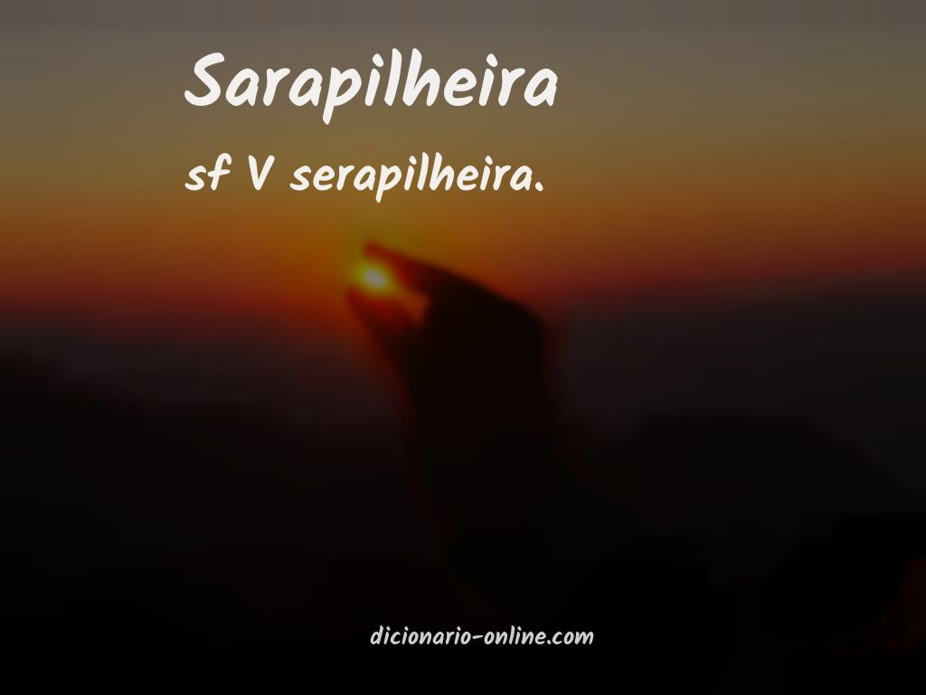 Significado de sarapilheira