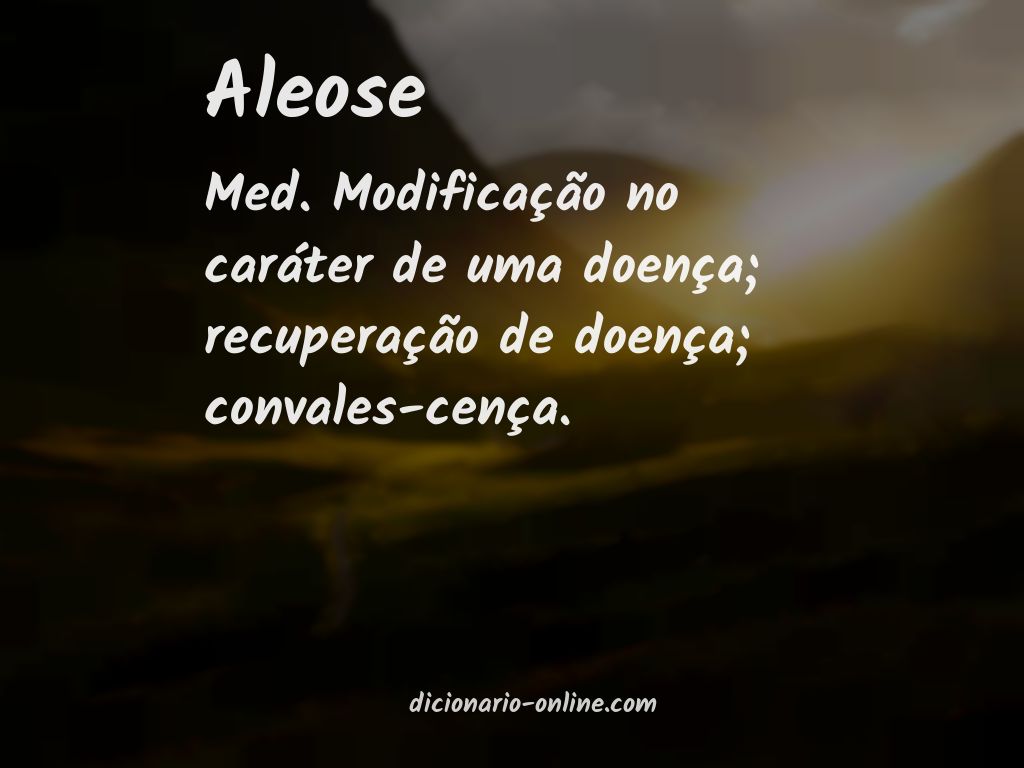 Significado de aleose