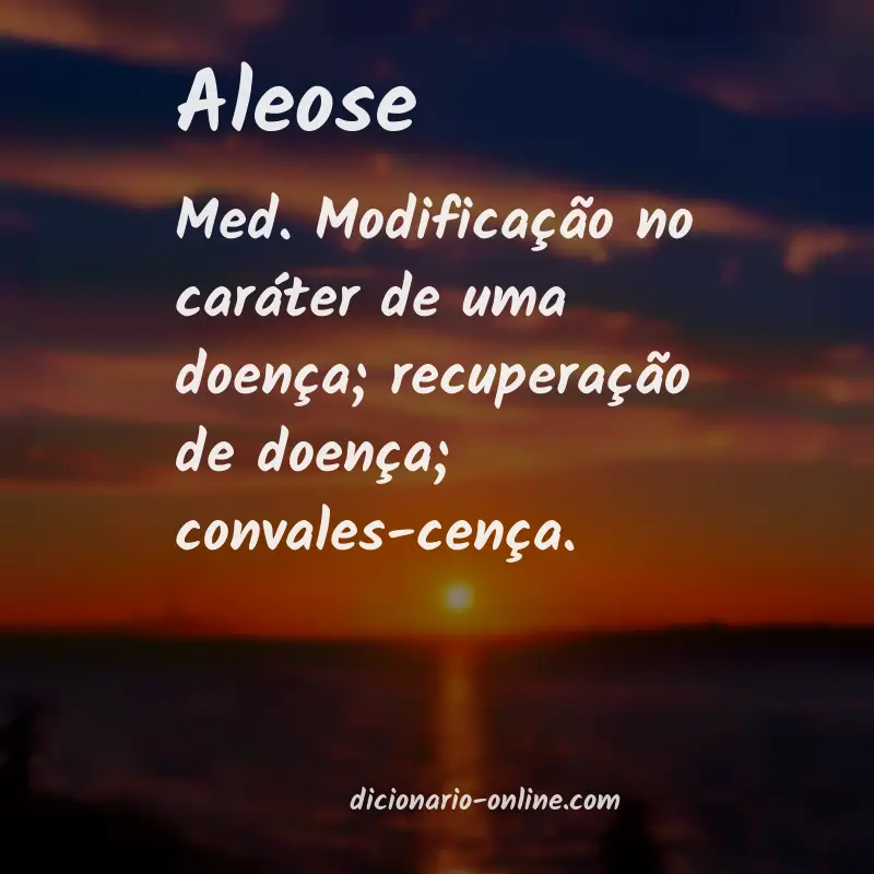 Significado de aleose