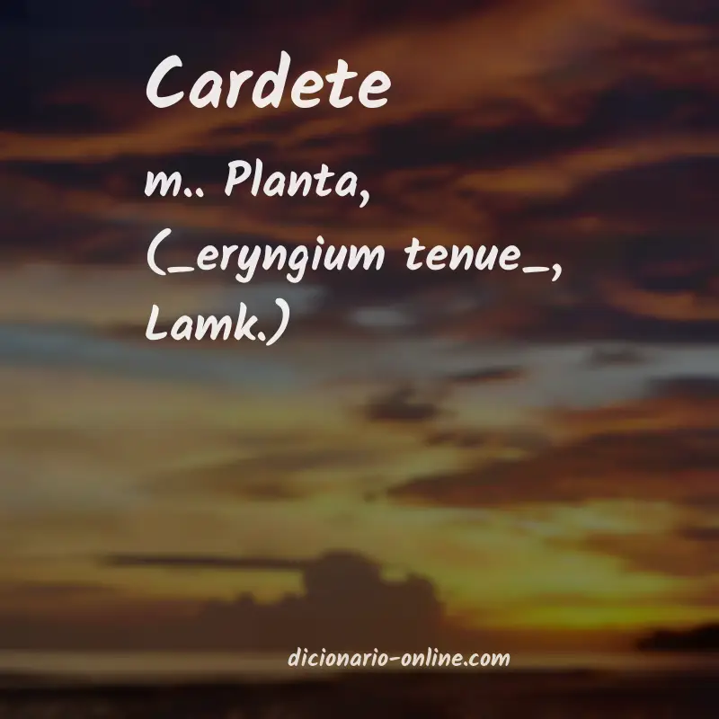 Significado de cardete