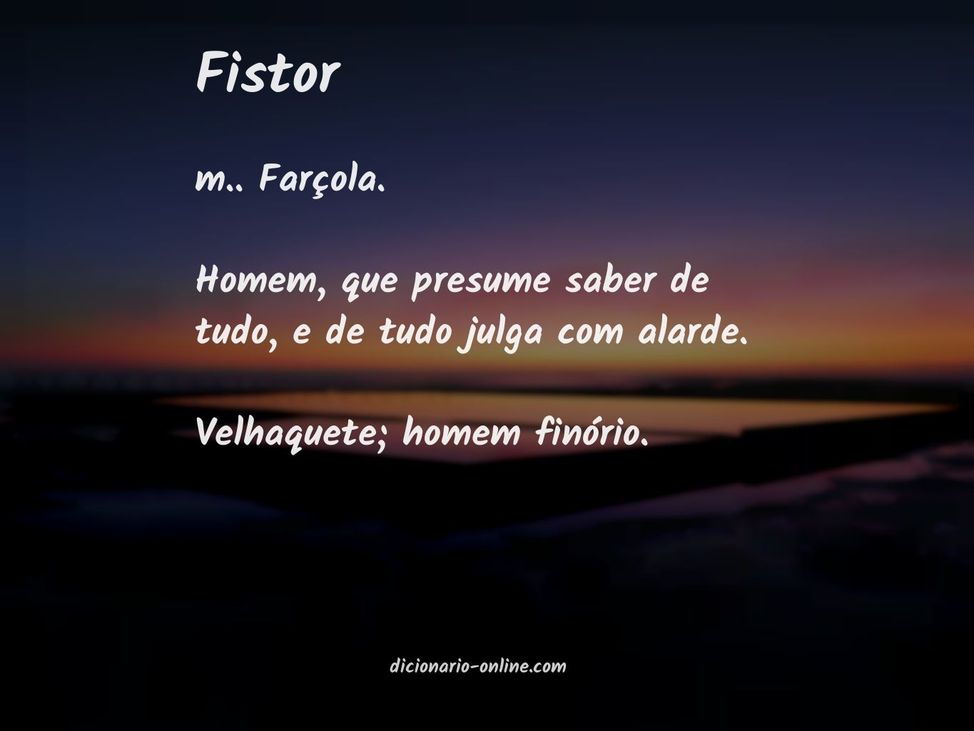 Significado de fistor