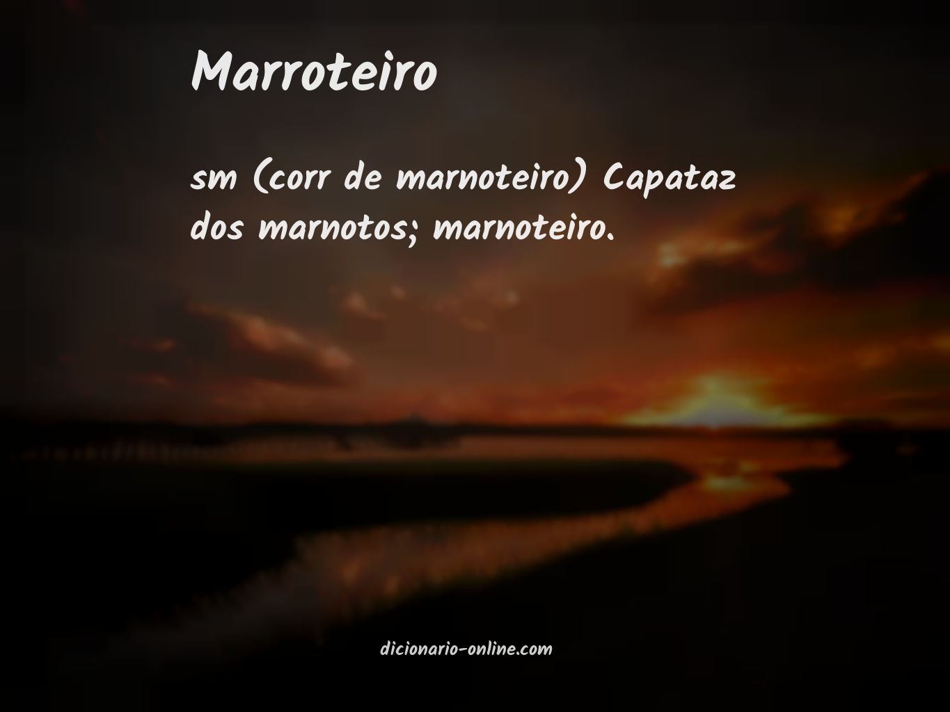 Significado de marroteiro