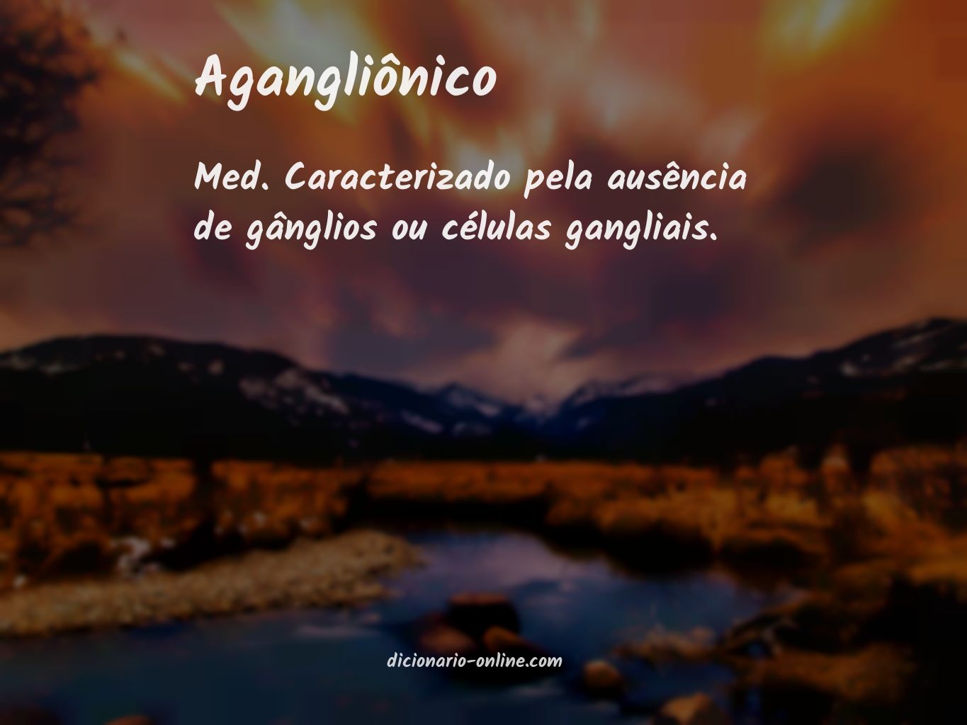 Significado de agangliônico