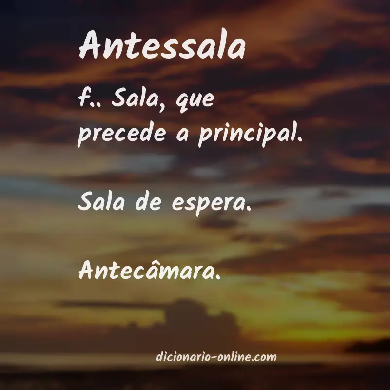 Significado de antessala