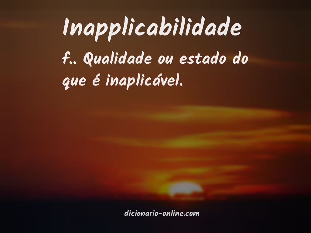 Significado de inapplicabilidade