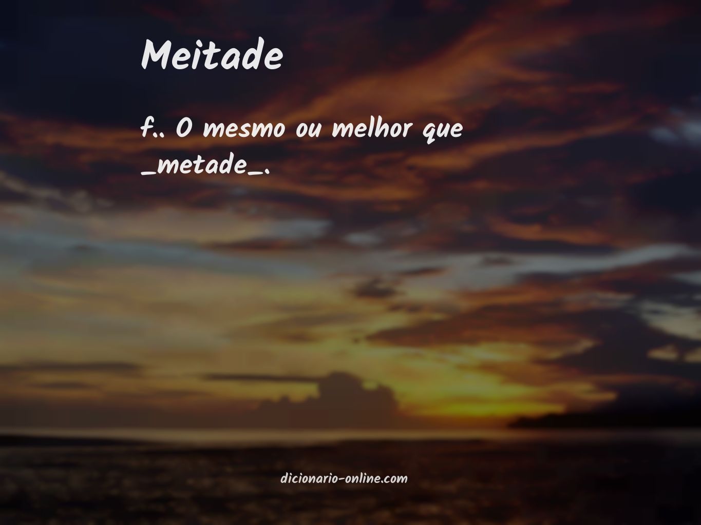 Significado de meitade