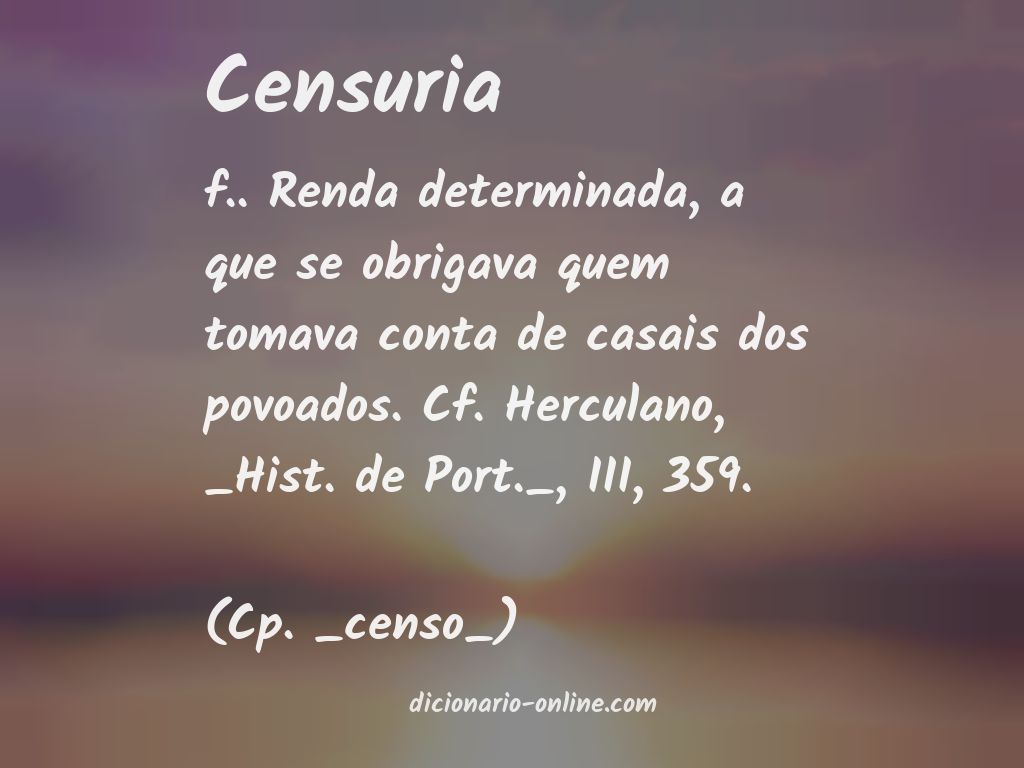 Significado de censuria