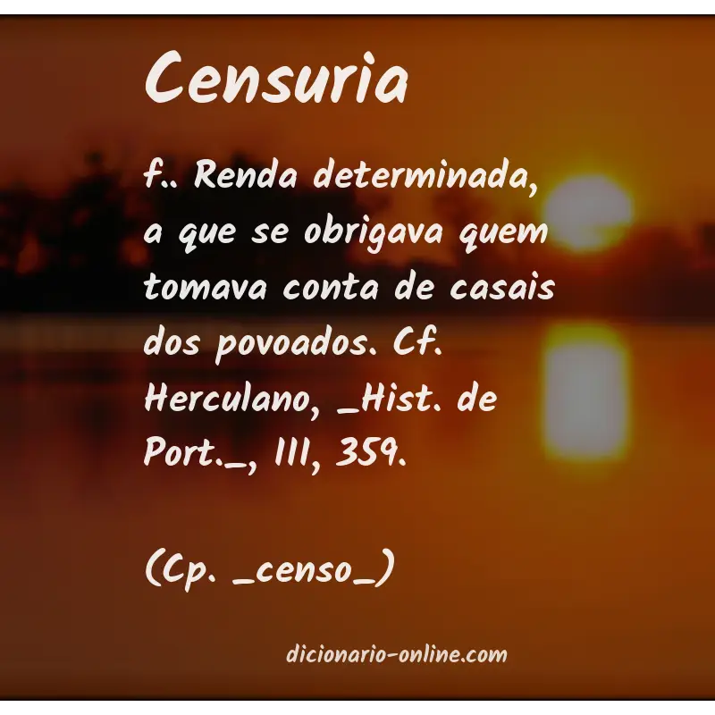 Significado de censuria