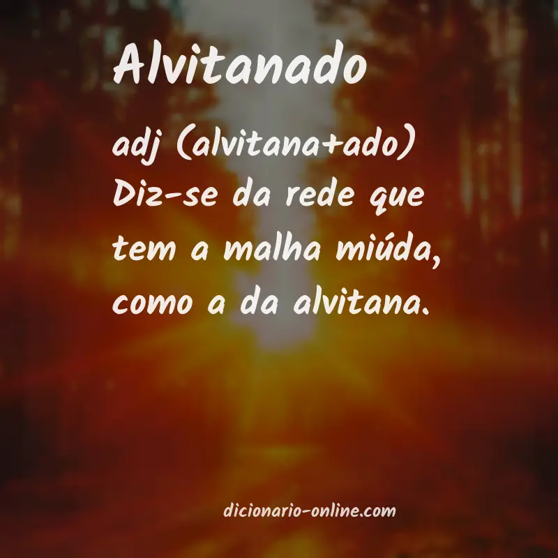 Significado de alvitanado