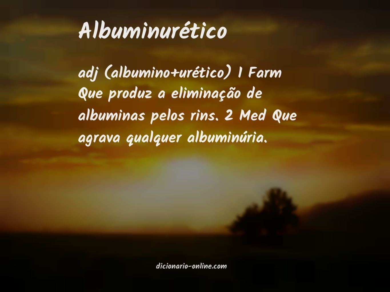 Significado de albuminurético