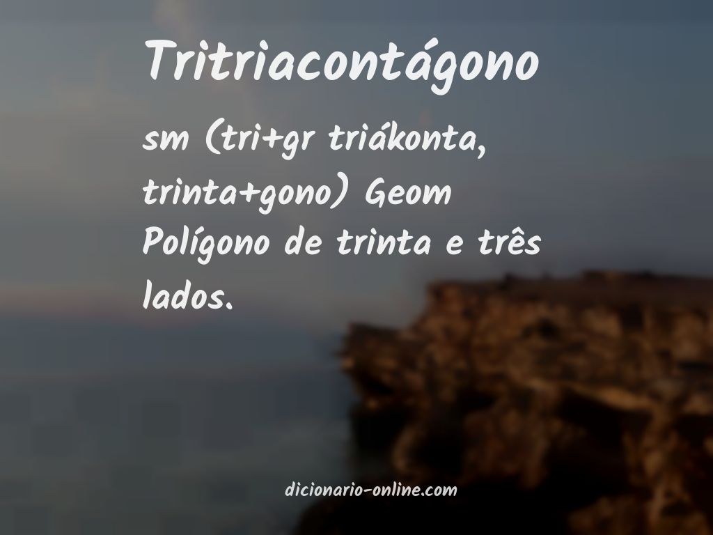 Significado de tritriacontágono