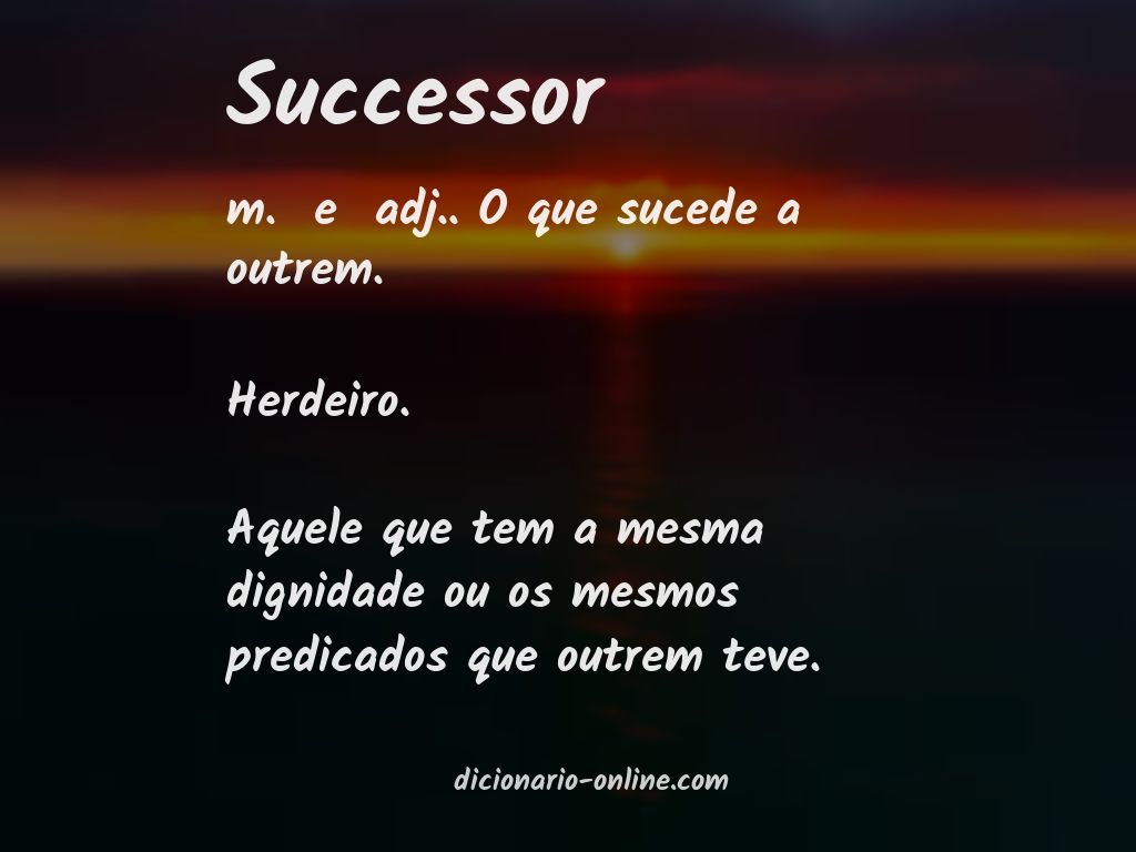 Significado de successor