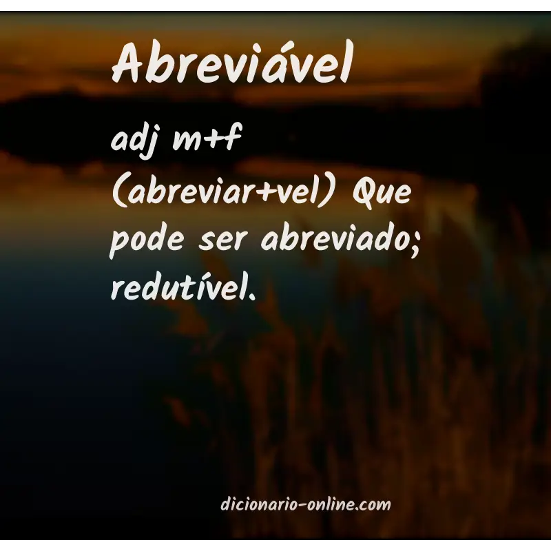 Significado de abreviável