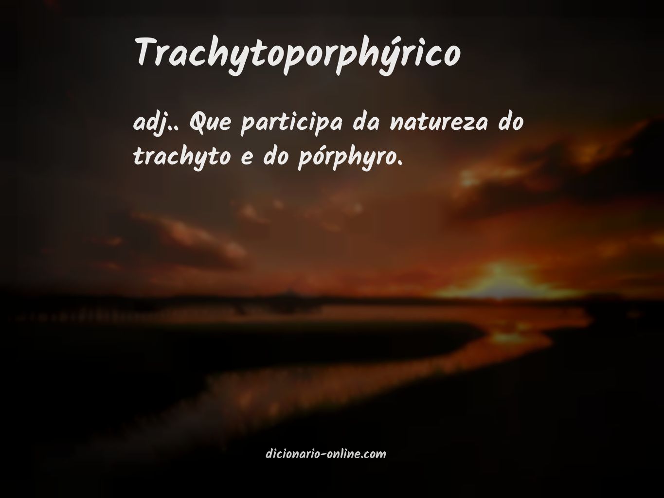 Significado de trachytoporphýrico