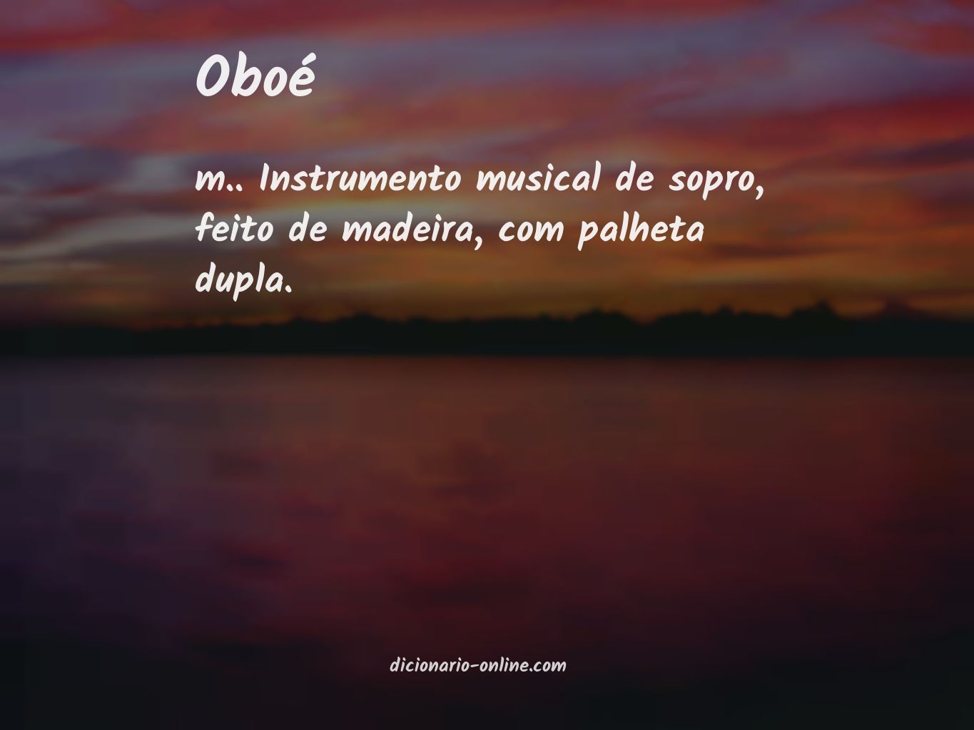 Significado de oboé