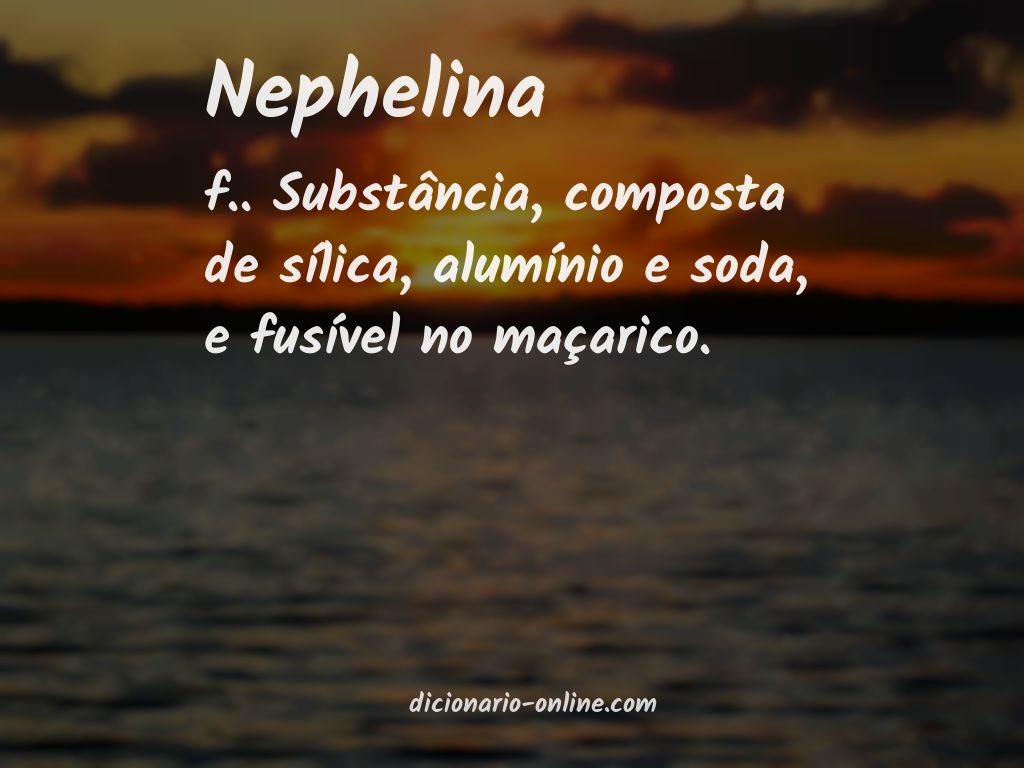 Significado de nephelina