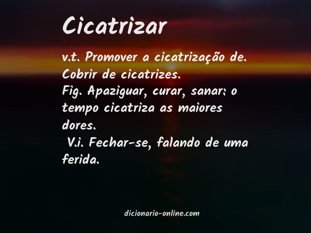 Significado de cicatrizar