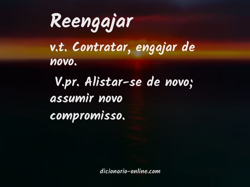 Significado de reengajar