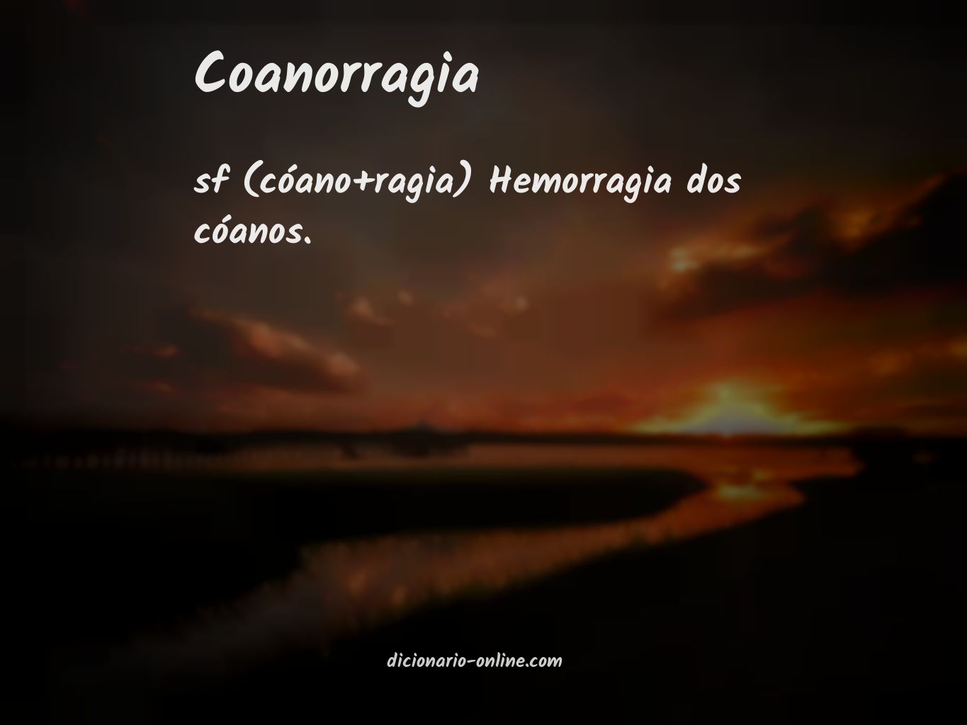 Significado de coanorragia