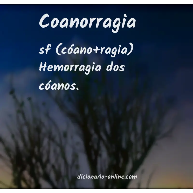 Significado de coanorragia
