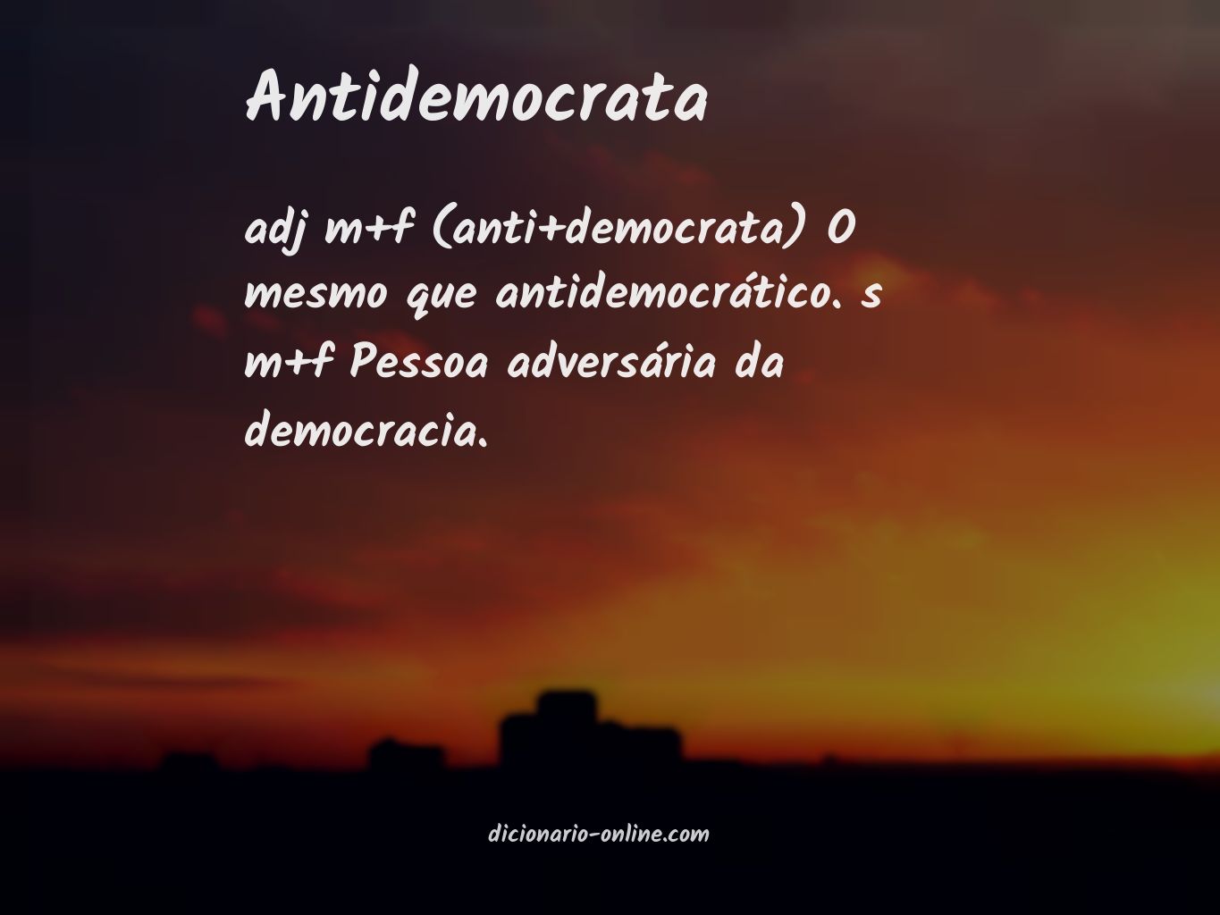 Significado de antidemocrata