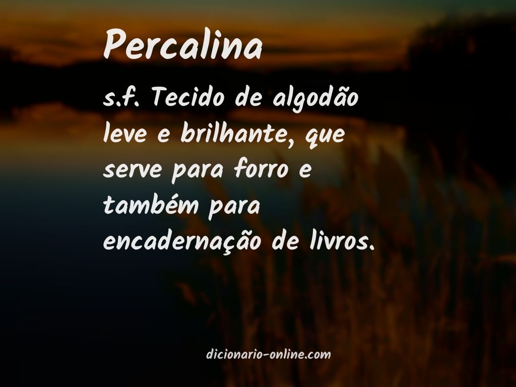 Significado de percalina