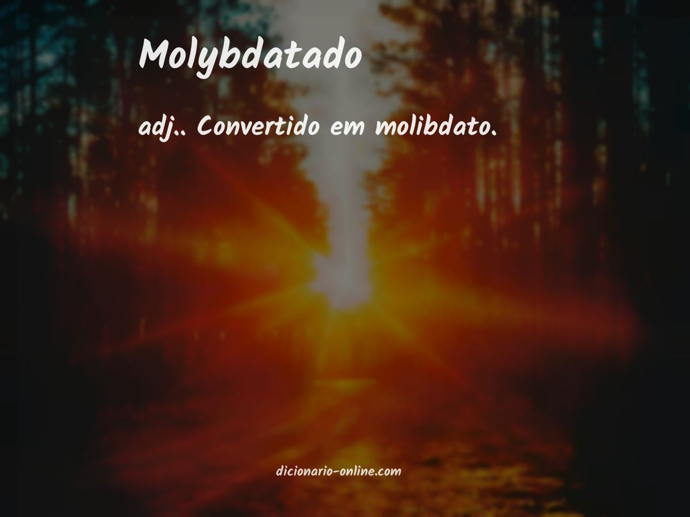 Significado de molybdatado