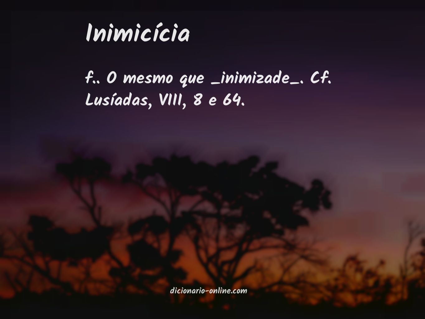 Significado de inimicícia