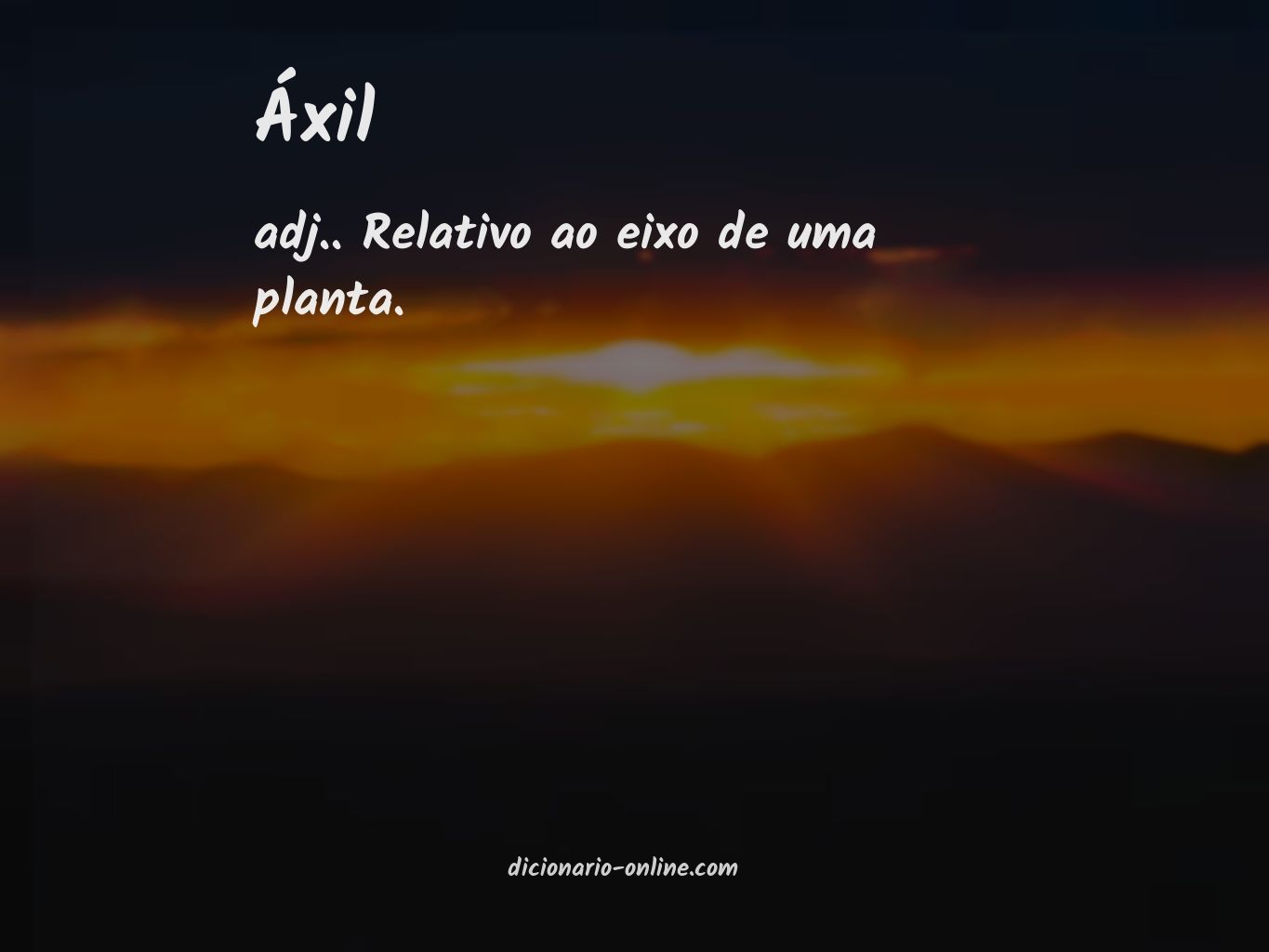 Significado de áxil