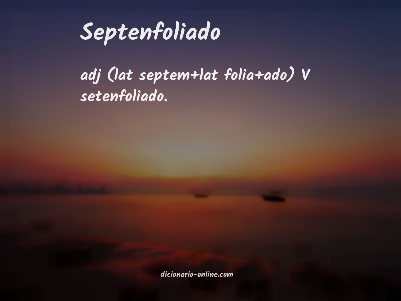 Significado de septenfoliado