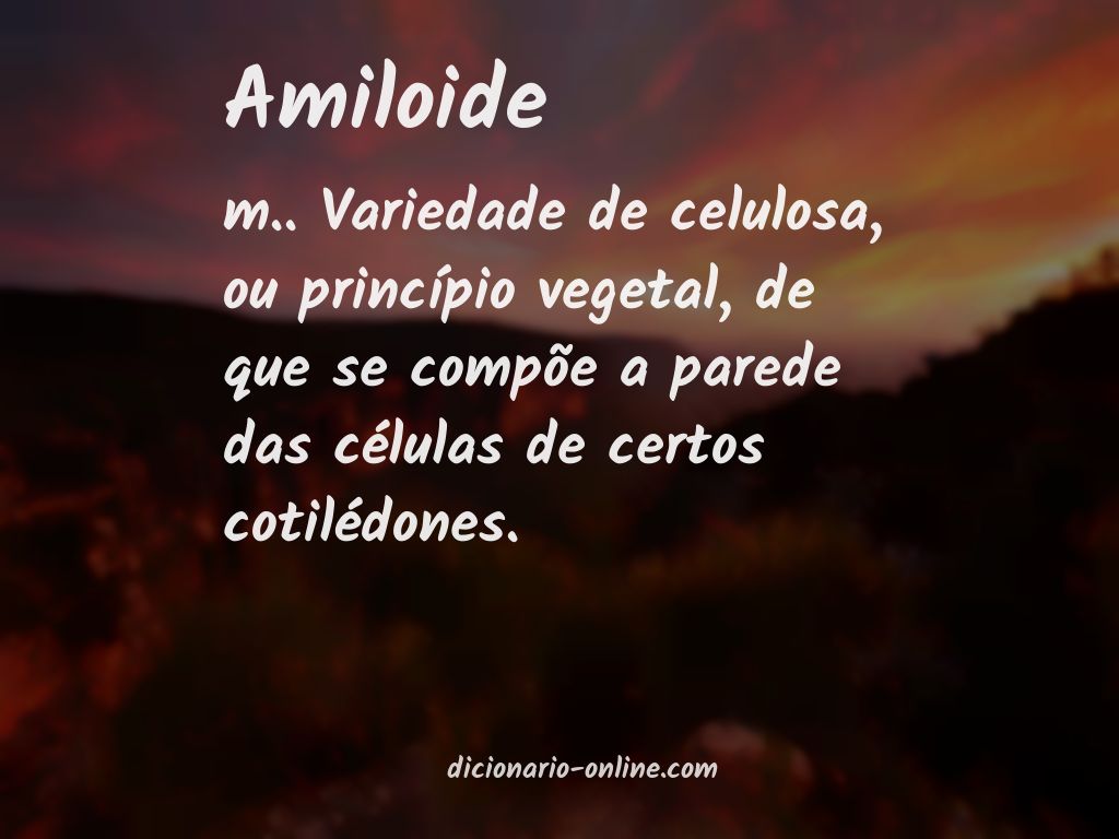 Significado de amiloide