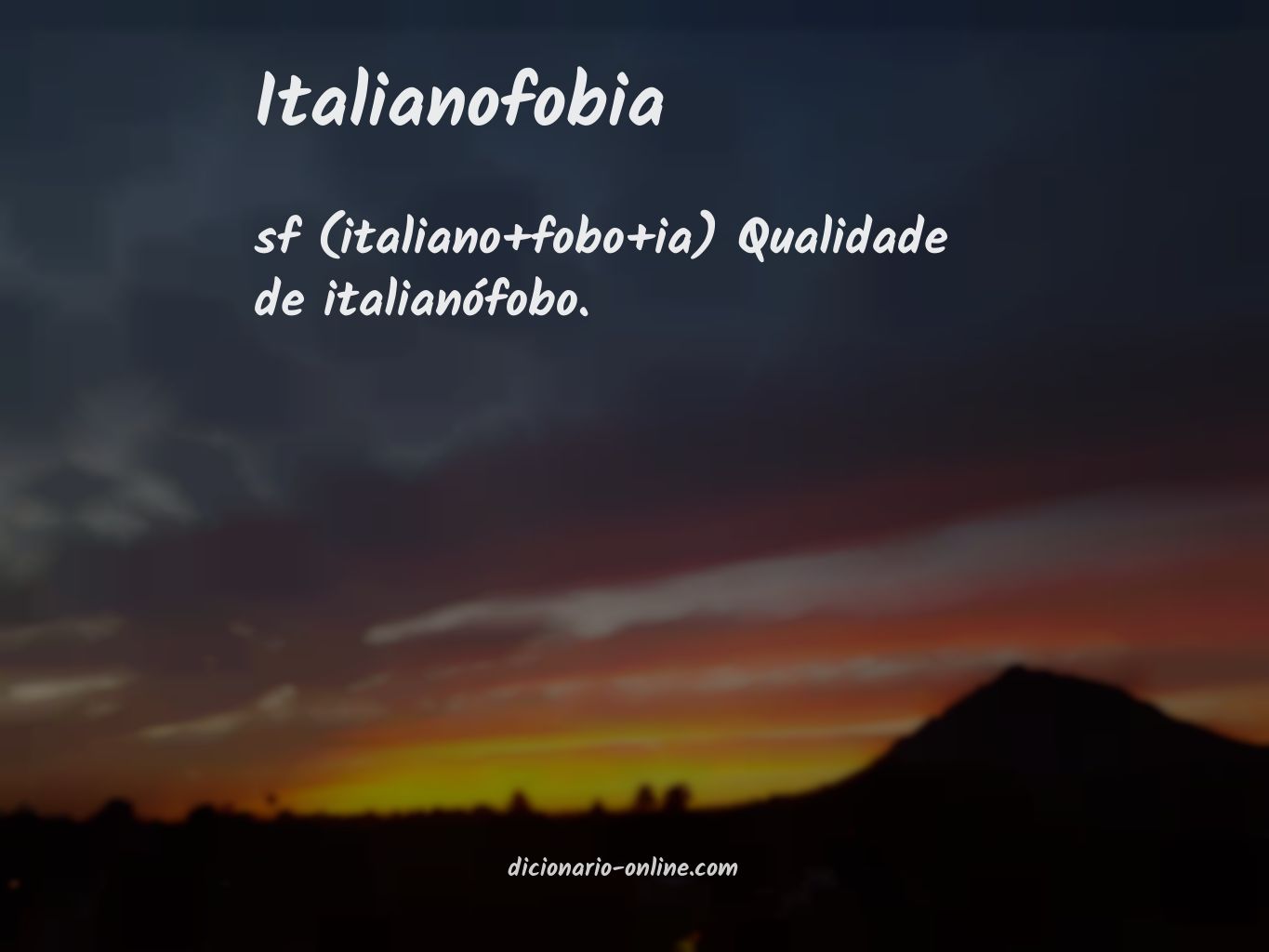 Significado de italianofobia