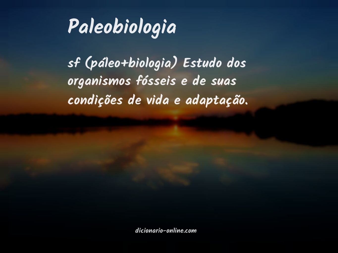 Significado de paleobiologia