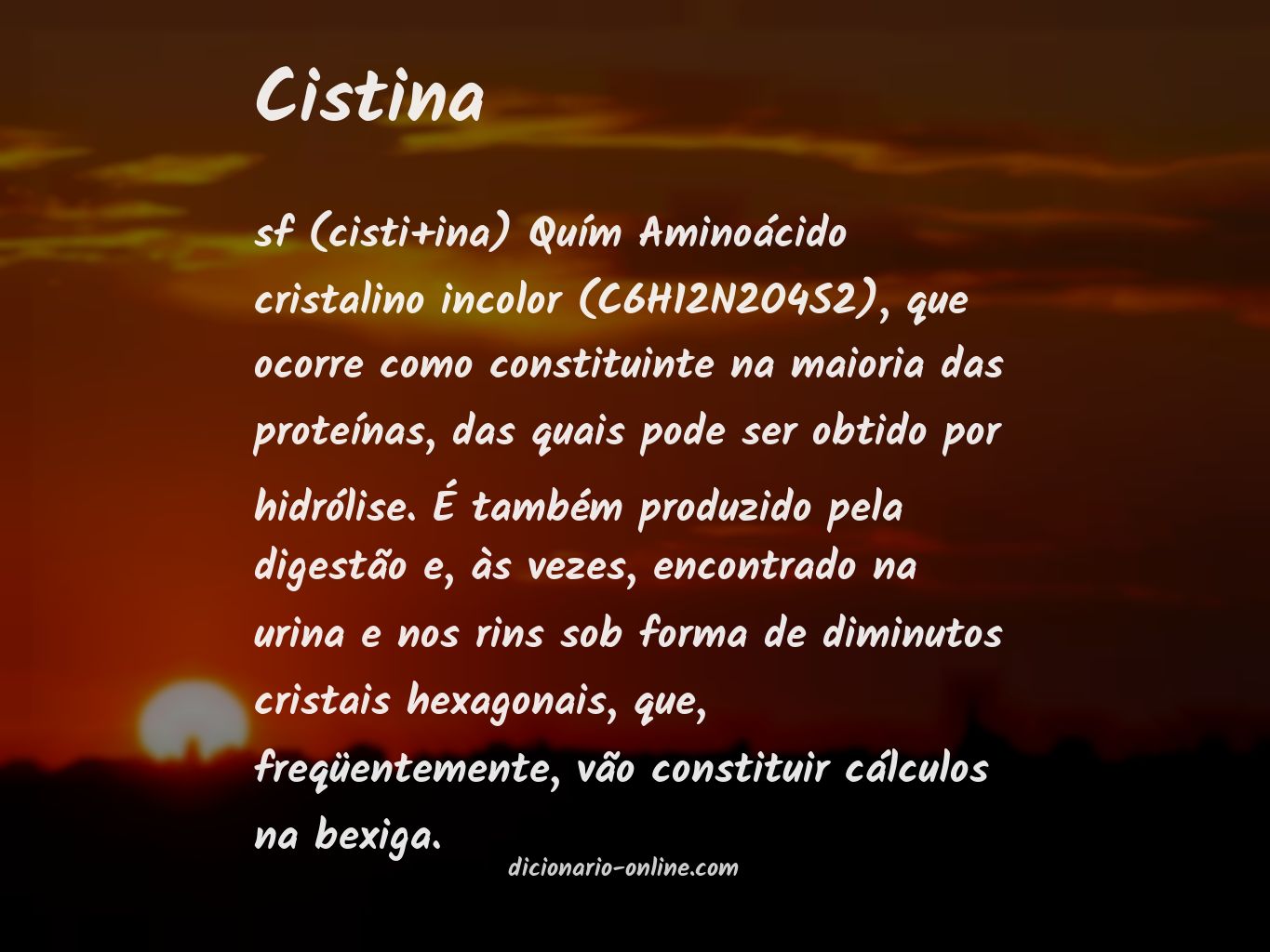 Significado de cistina