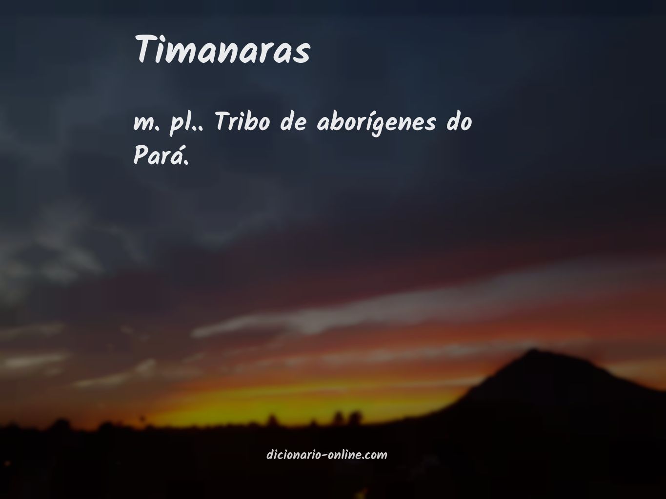 Significado de timanaras