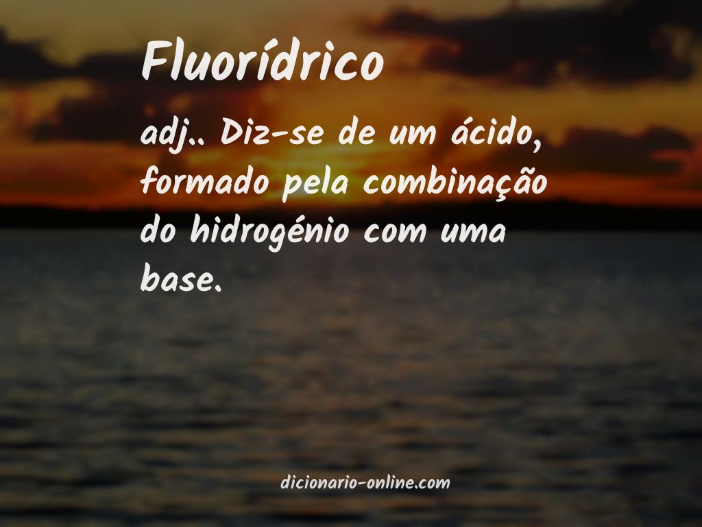 Significado de fluorídrico