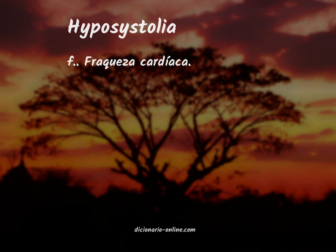 Significado de hyposystolia