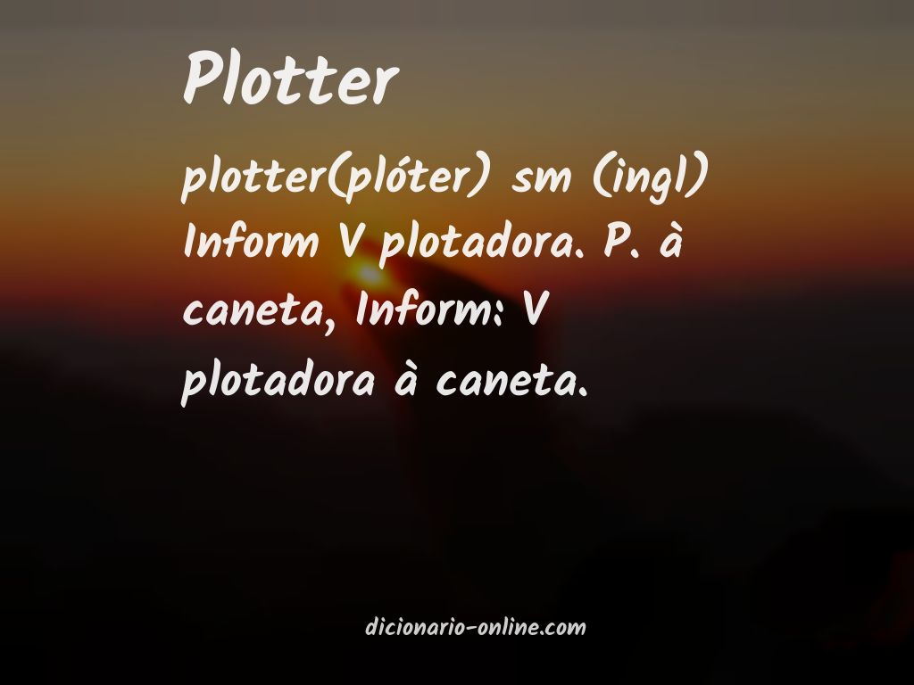 Significado de plotter