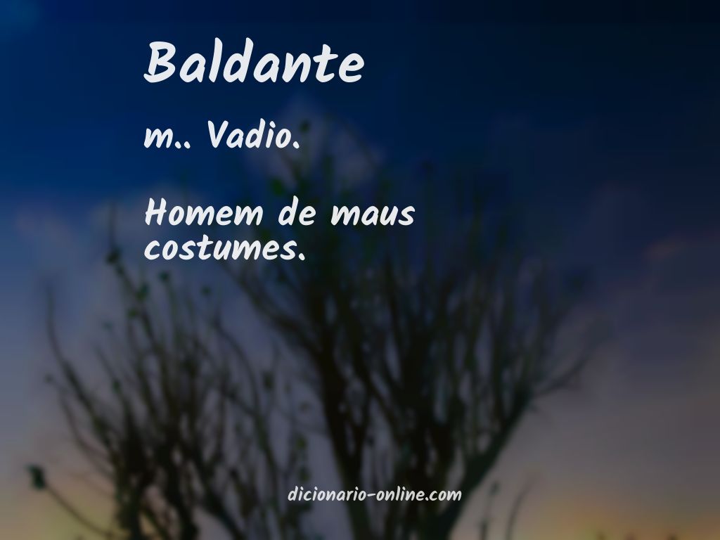 Significado de baldante