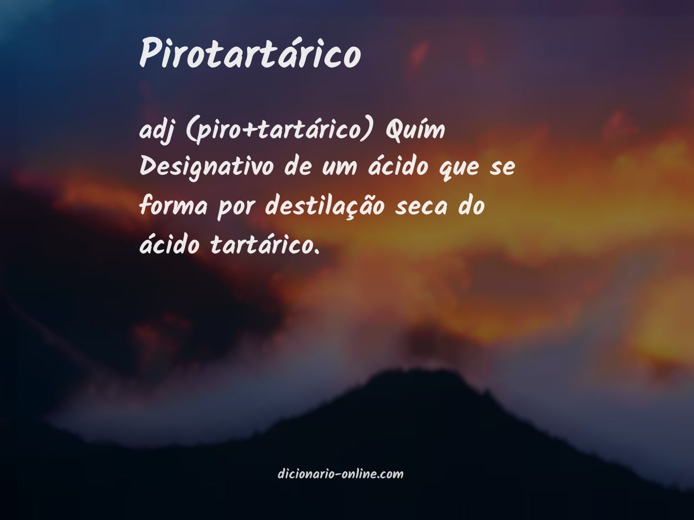 Significado de pirotartárico