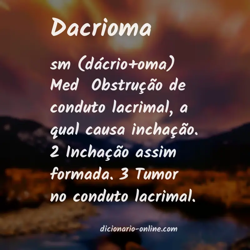 Significado de dacrioma