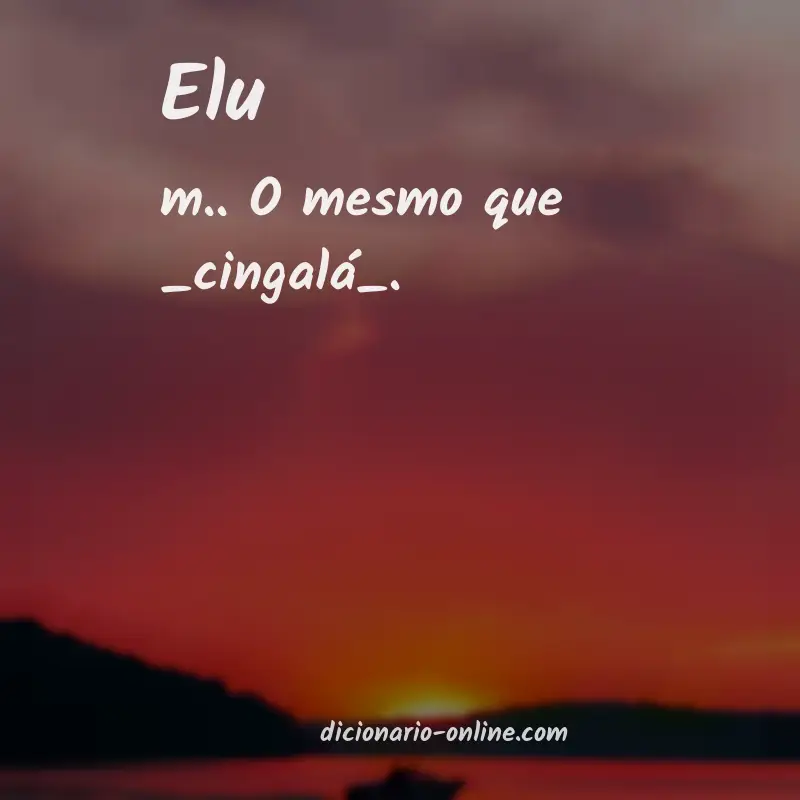 Significado de elu