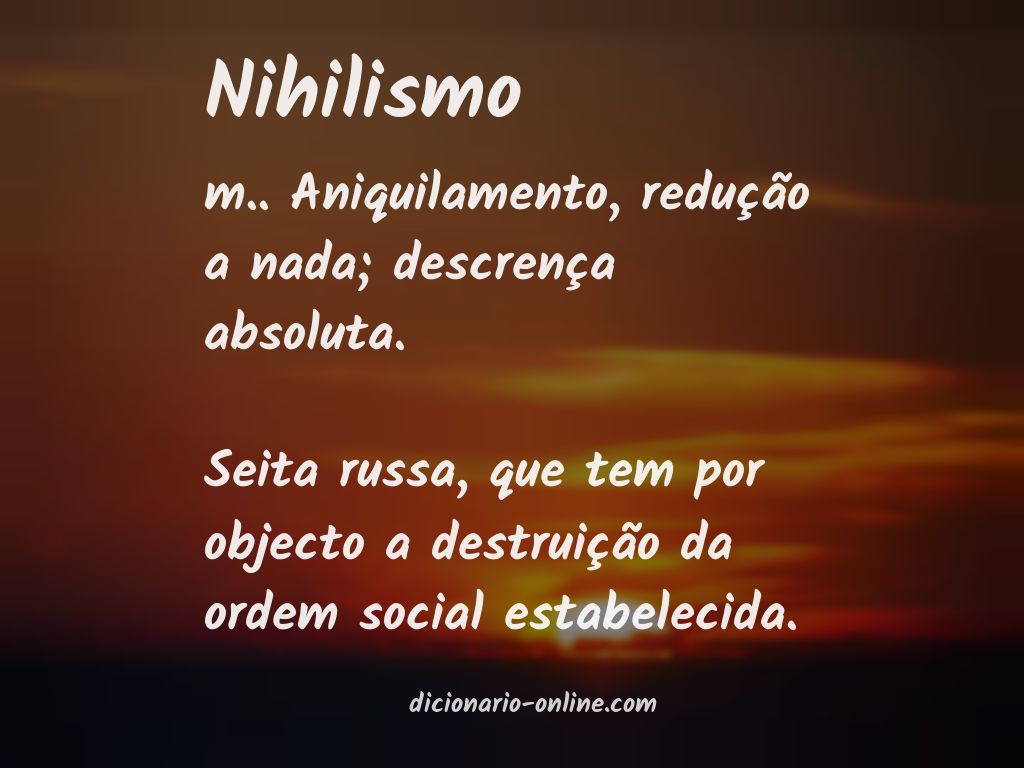 Significado de nihilismo