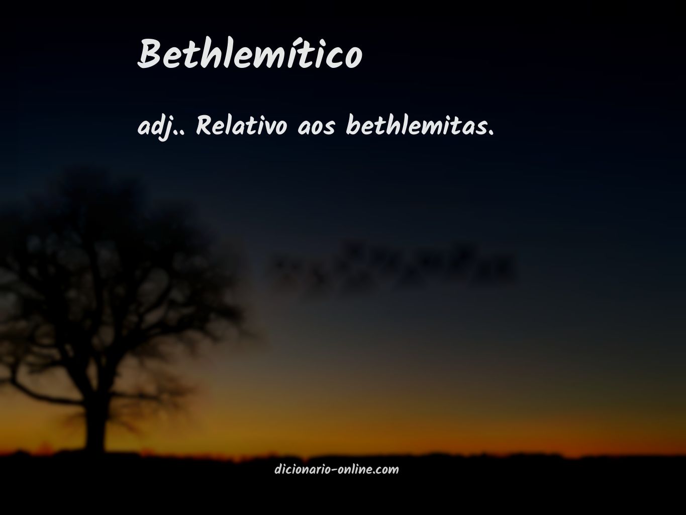 Significado de bethlemítico